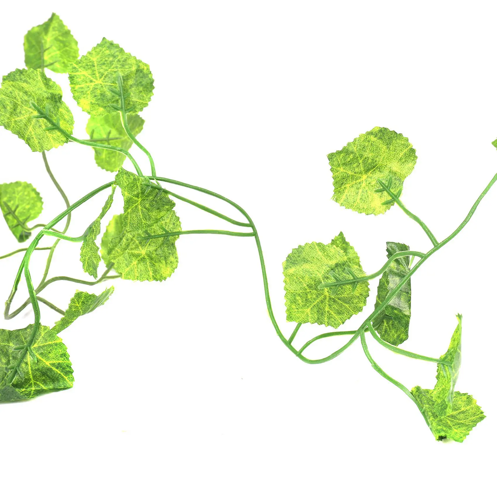 LICE-2 Pz 2 M Lungo Piante Artificiali Foglie di edera Verde Uva Artificiale Vite Falso Parthenocissus Foglie di Foglio Begonia