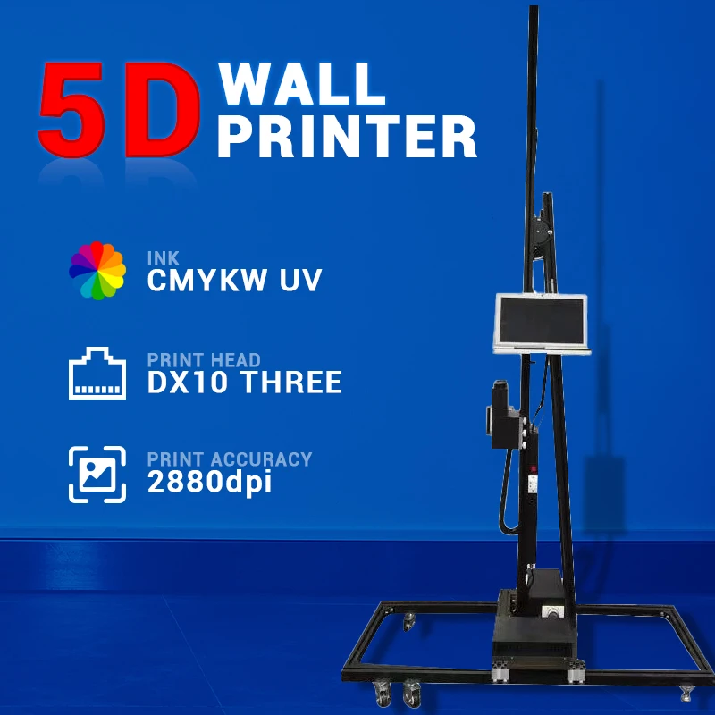 3D Wall  Effect Automatic Painting Machine 3D Vertical Wall Printer/3D wall painting Digital Varnish Inkjet Wall Printer UV