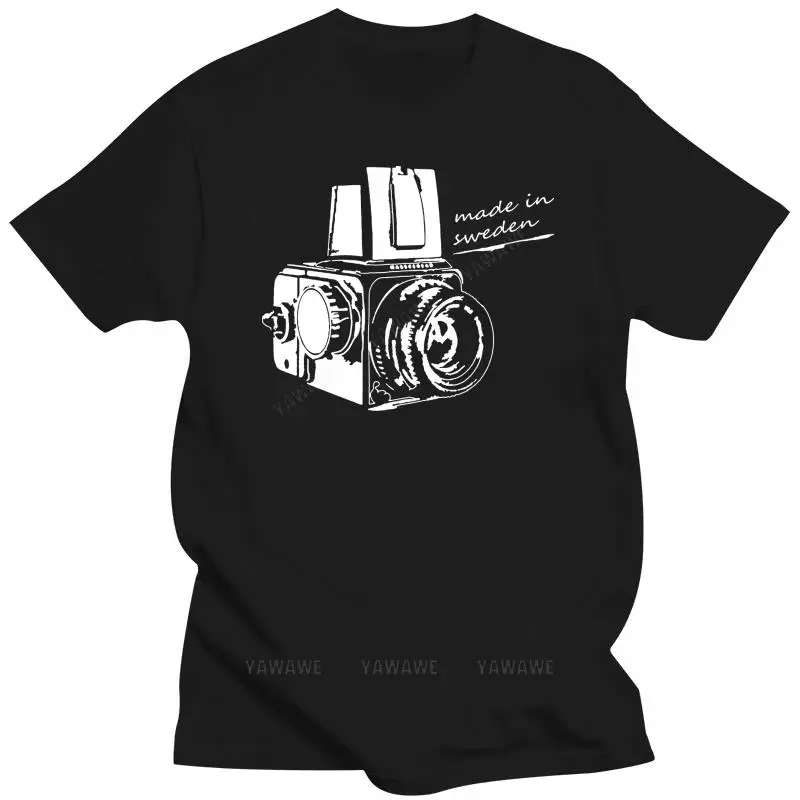 New arrived black short sleeve brand men cotton top Hasselblad Vintage Camera \'Made In Sweden\' - Original Artwork T-Shirt