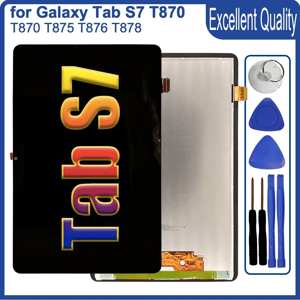 

100% New Display for Samsung Galaxy Tab S7 SM-T870 T875 T876 T878 LCD Display Touch Screen Digitizer Panel Replacement Assembly