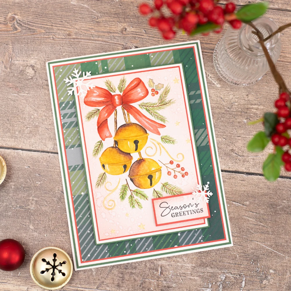 1Pc 3D Embossing Folder Jingle Bell Holly Leaves Butterfly Spidernet Pattern Diy Christmas Halloween Adding Textured Paper Card 6