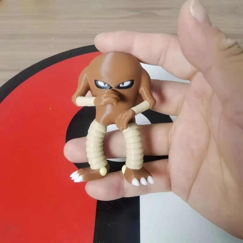 Nuovo Anime Pokemon Hitmonlee Scale World 1:20 Action Figure Cute Doll 3d Stampa Modello Doll Desktop Collection Decor Giocattolo per bambini Regali