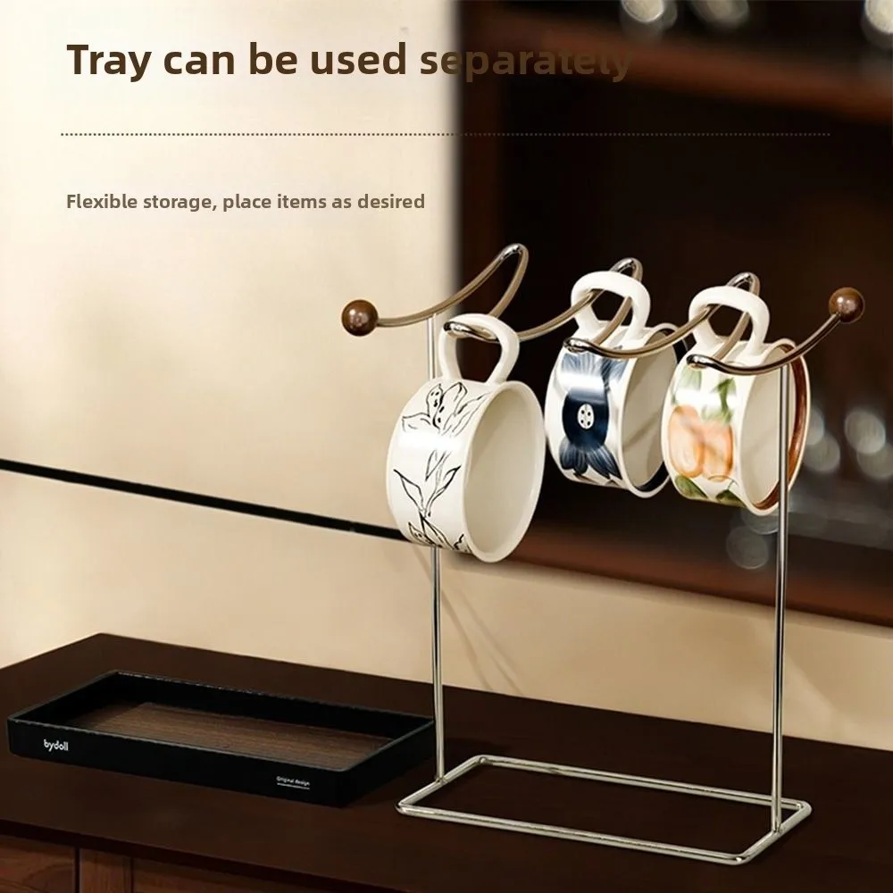 

Винтажная подставка для кофейных чашек, элегантная съемная полка для демонстрации ювелирных изделий, подвесная чашка, экономия места, держатель для хранения бокалов, столешница