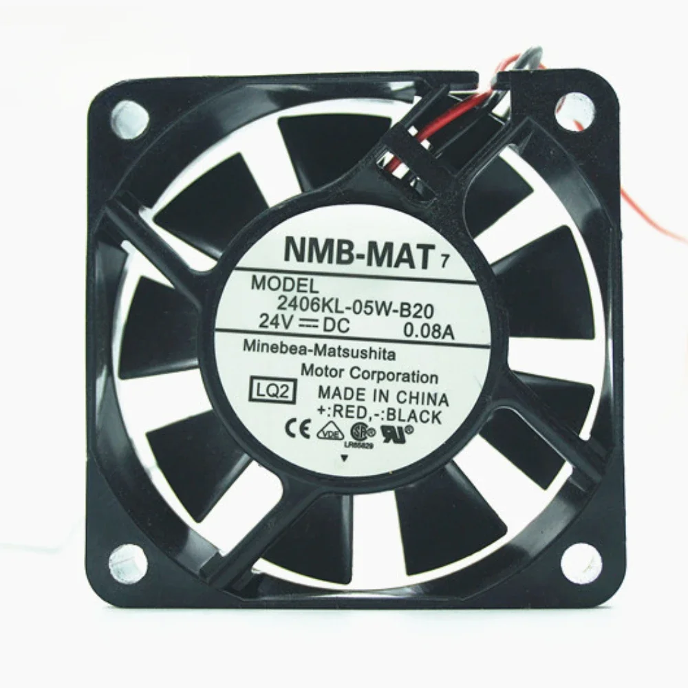 

NMB 2406KL-05W-B20 Server Fan NMB-MAT Silent High Air Flow Axial CPU Power Supply Inverter Cooling Fan 6015 24V 0.08A 6CM 2 Wire