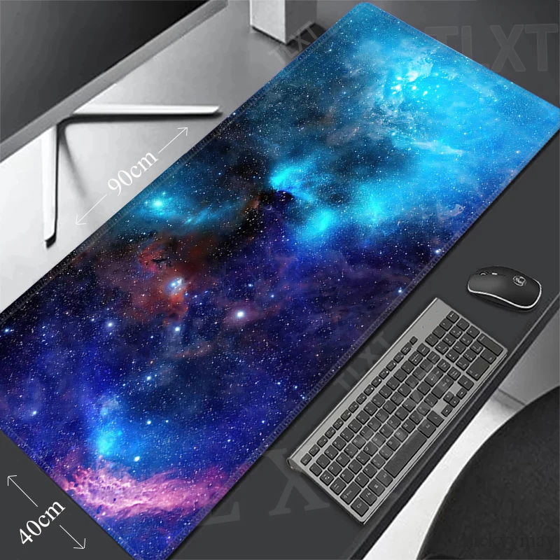 100x55cm XXL Lock Edge Mousepads Large Gaming Mousepad Keyboard Mats Space Mouse Pads Mouse Mat Galaxy Desk Pad For Gift