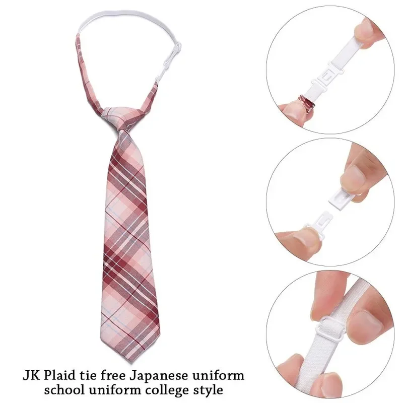 Corbata de camisa de estilo universitario para mujer, uniforme JK a cuadros, collares desmontables, corbatas extraíbles, accesorios de ropa de disfraz