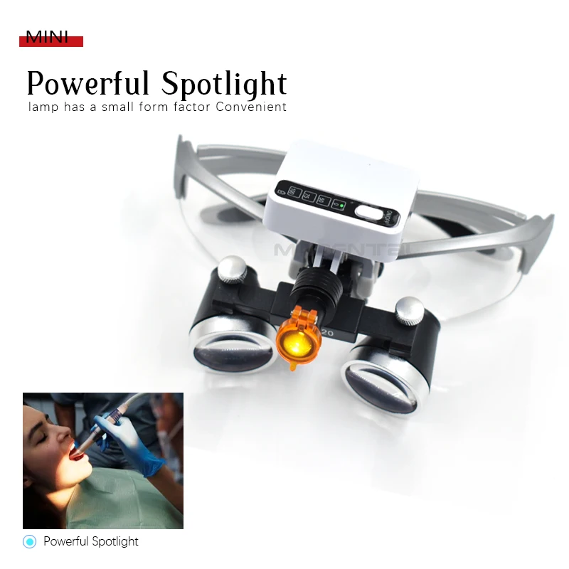 

Wireless LED Surgical Headlight With Filter Powerful Spotlight Warm/White light 2pc bettery