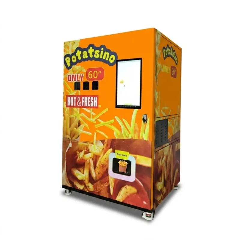Custom Air Fry French Fries Vending Machine Automatic Hot Food Fired Chicken and Fry Chip Vending Machine for Sale Factory Price
