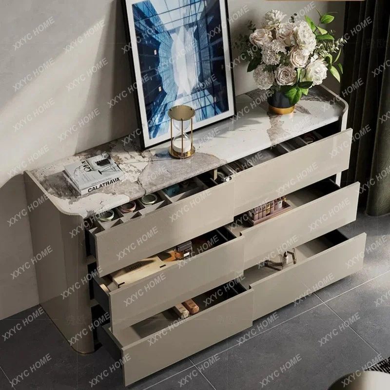 XXDirect.Light luxury chest, marble drawer, vertical cabinet, entrance cabinet, premium paint bedroom