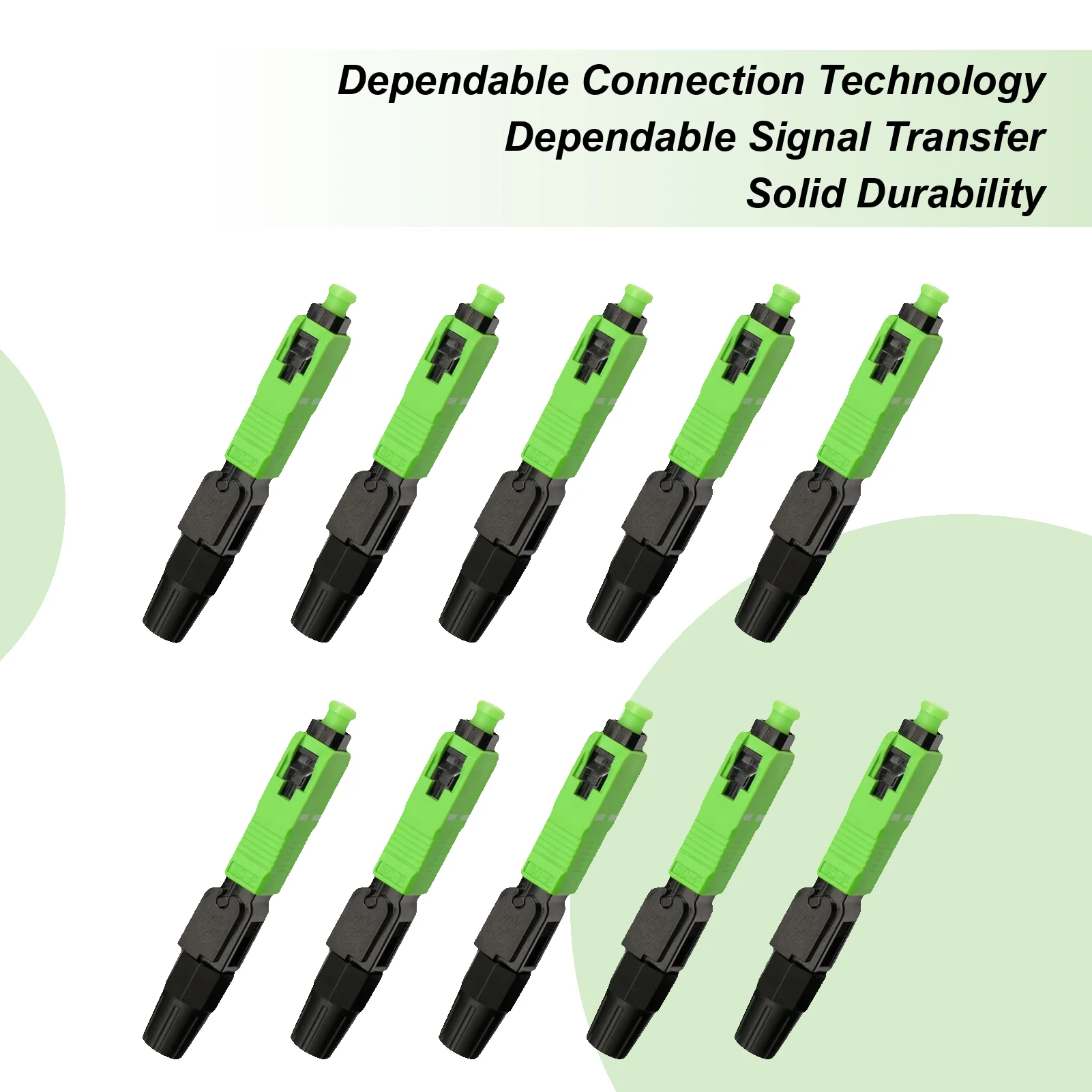 10pcs SC APC Embedded Optic Fiber Quick Connector for FTTH Reusable Fusion Fiber Optical Cold Coupler Adapter Connect Tools