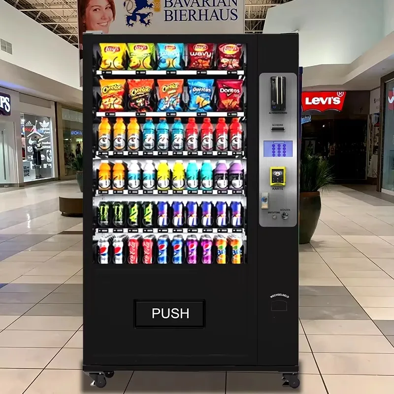 Intelligent Food Drink Vending Device New  Custom Design Commercial Vending Machine With Age Verification System