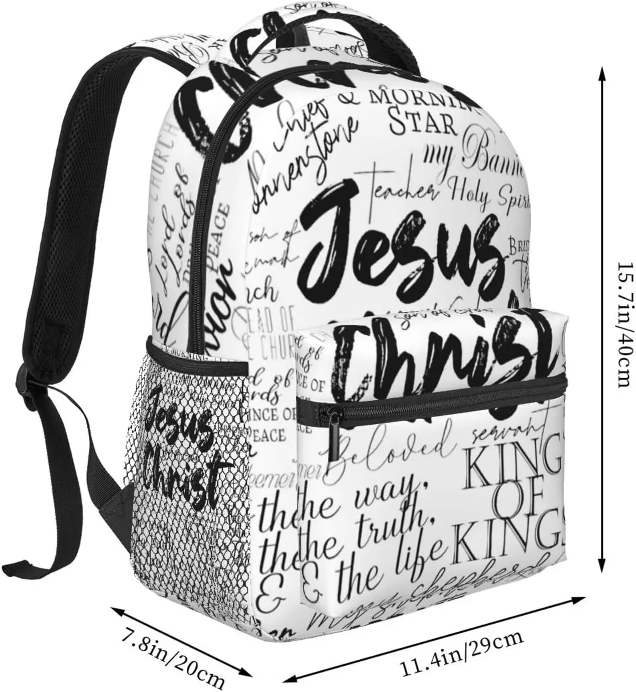 Christian Backpacks Jesus Cross Laptop Bookbag Computer Bag Hiking Travel Daypack for Women Men