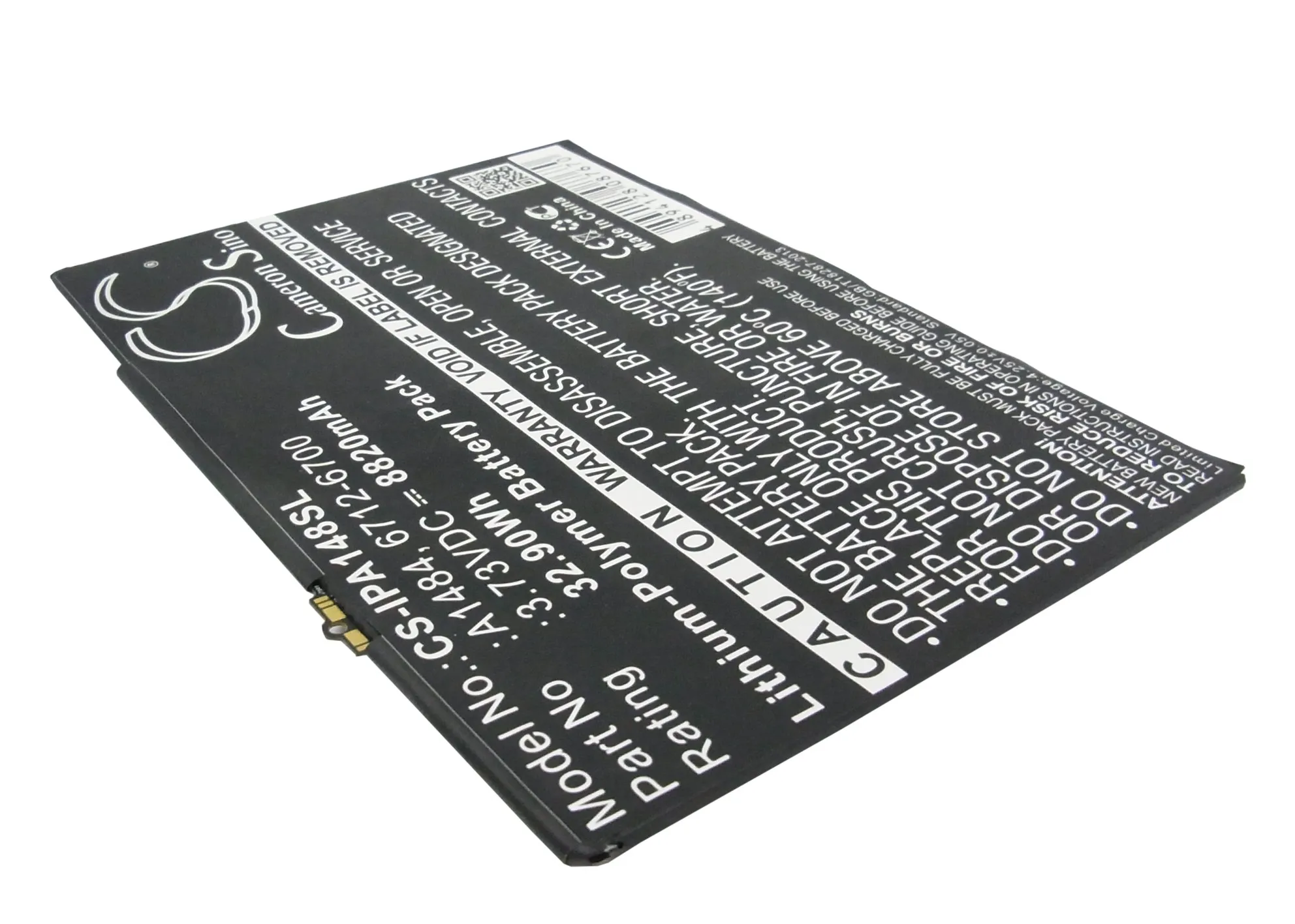 Batteria per Tablet CS per Apple A1474 A1475 iPad 5 Air MD788LL/A 789LL/A 785LL/A per HSTNN-DB8R DB8S IB80 IB8O LB8L HT03XL 03041XL