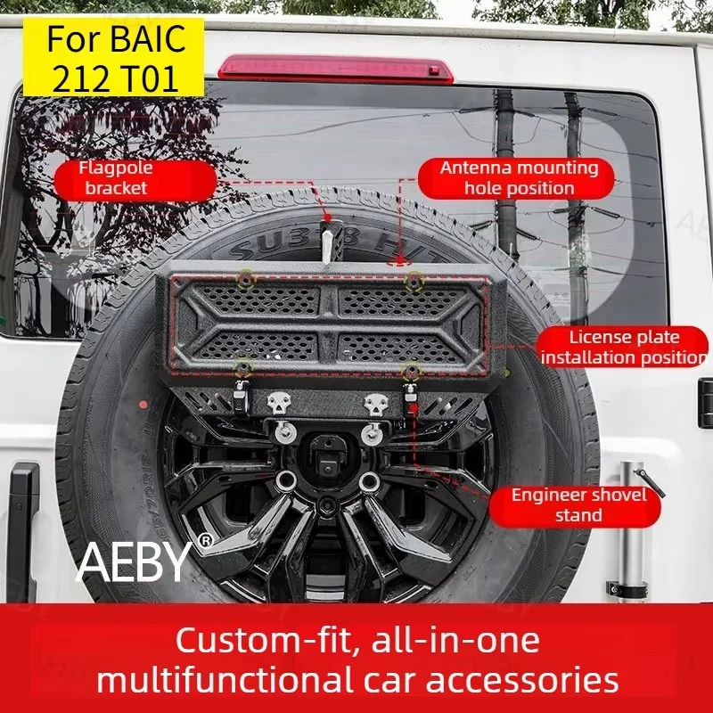 For BAIC 212 T01 Rear Bumper Tire Rack Swing-Out Spare Tire Rack Bracket Heavy Duty Multifunctional Tailgate Bracket Accessories