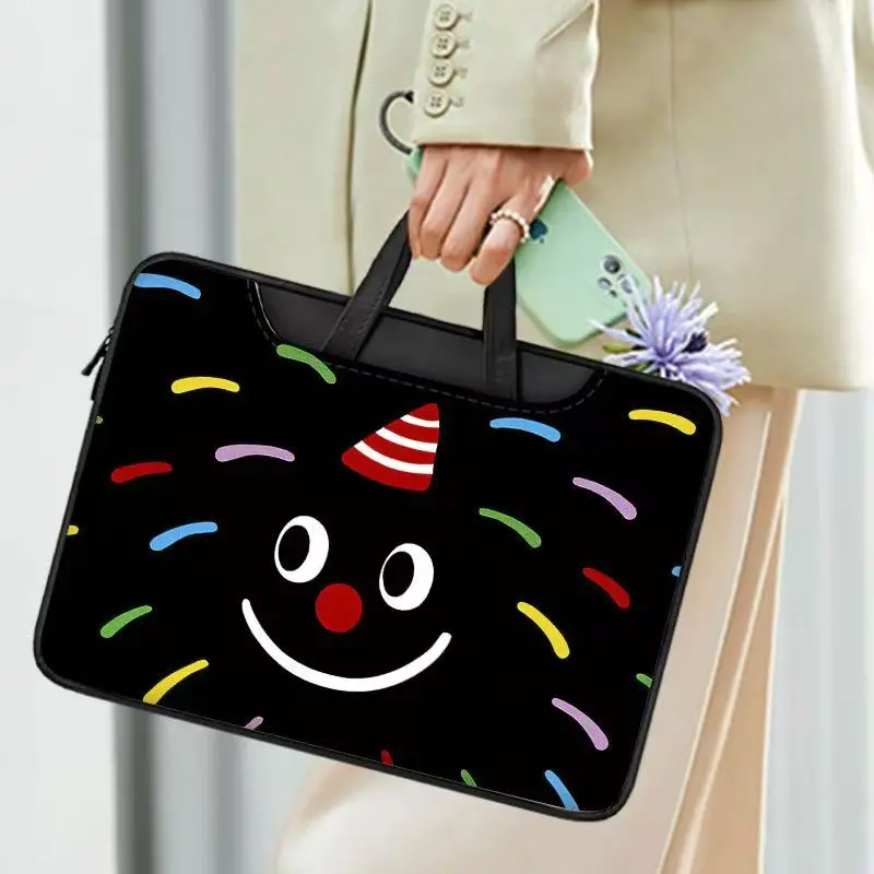 Cute Smiling Face Laptop Bag Waterproof Anti-shock Handbag 13/14/15.6/ 16Inch for Samsung Ipad Macbook Pro HP Huawei Xiaomi