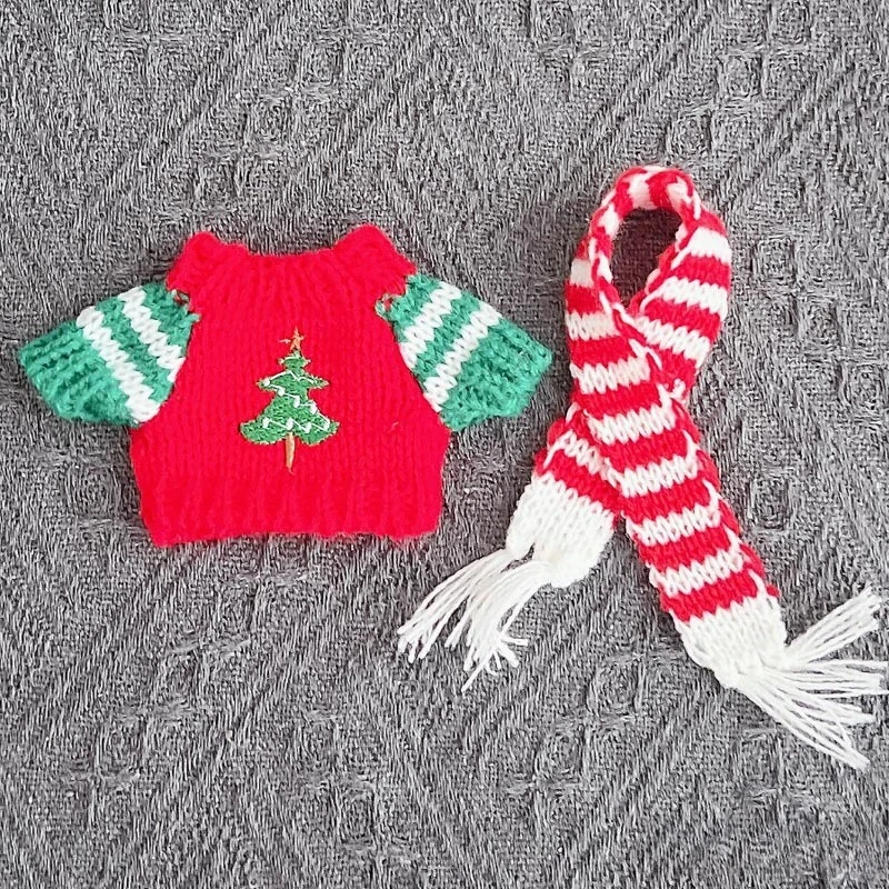 Labubu accessoires vêtements adaptés pour V1 V2 V3 Labubu ensemble de cerfs de noël Labubu rouge vêtements cadeau de mode de noël