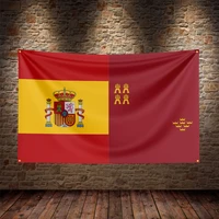 Bandera de España y Región de Murcia de Impresión a Una Cara
