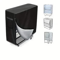 Waterproof Folding Bed Storage Cover With Zipper - Dustproof Rollaway Protector For Home, Office- Indoor/Outdoor Compatible