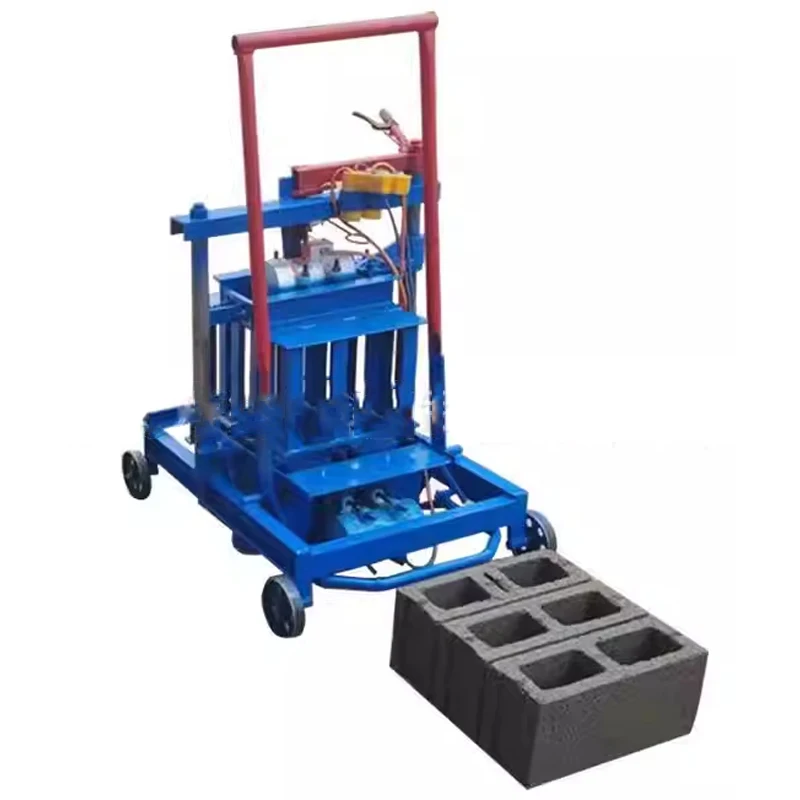Manual/Semi-automatic Hollow Cement Concrete Block Molding Machine, 1.1KW Brick Making Machine, Molds Customizable(Customized)
