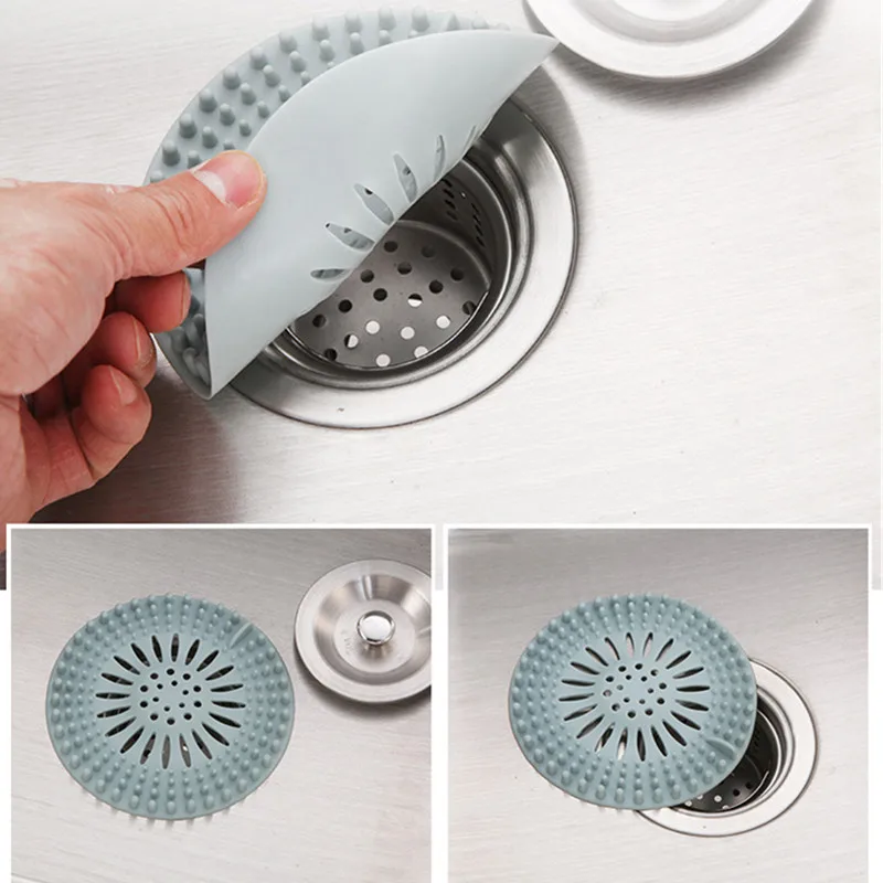 Bathroom Hair Sink Filter Floor Drain Strainer Water Hair Stopper Bath Catcher Shower Cover Clog Kitchen Sink Anti Blocking