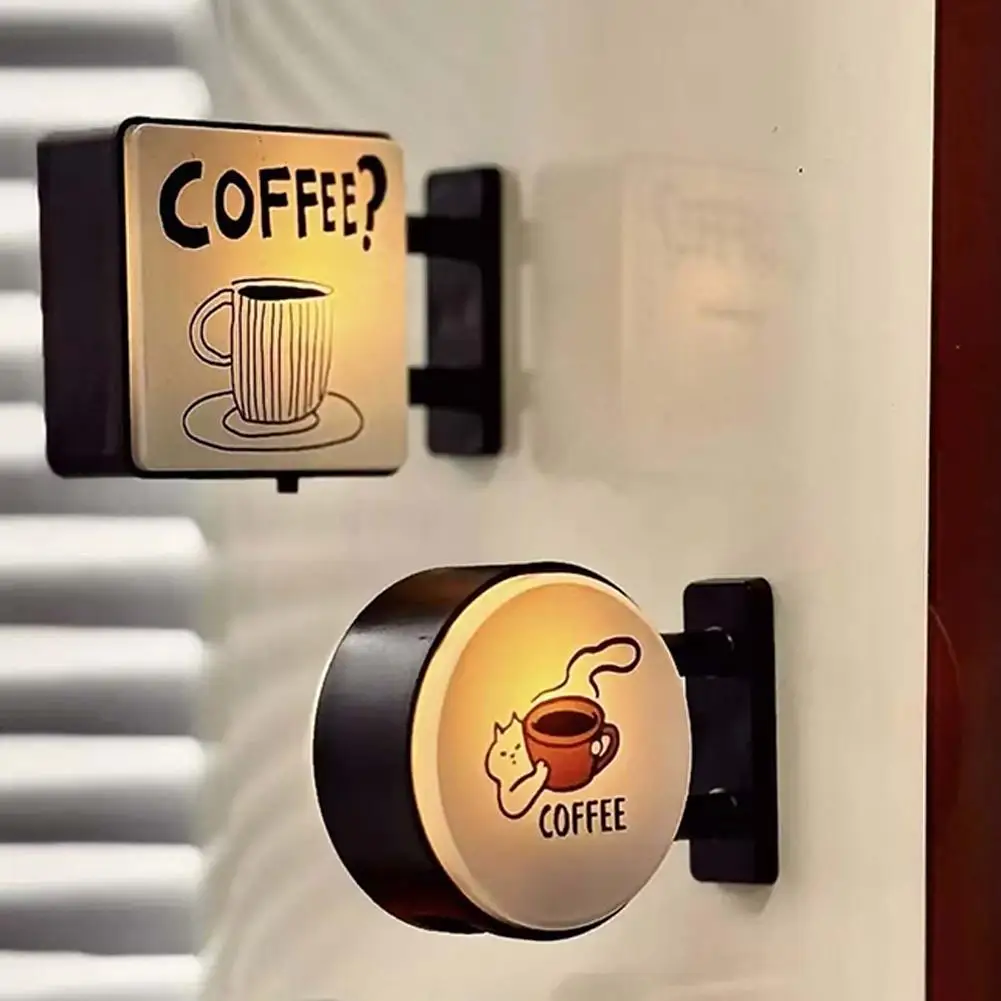 Mini Light Box Fridge Magnet Japanese Coffee Glowing Refrigerator Sign Travel Souvenir Home Decor Gift For Kitchen