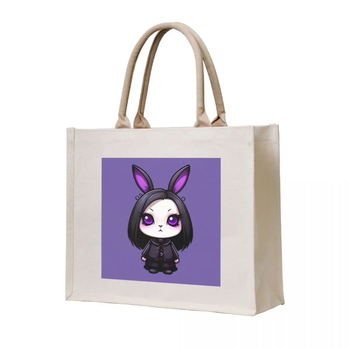 

Easter Bunny Girl Purple Goth Tote Bag tote bag woman Woman shopper bag shopping trolley Reusable bags