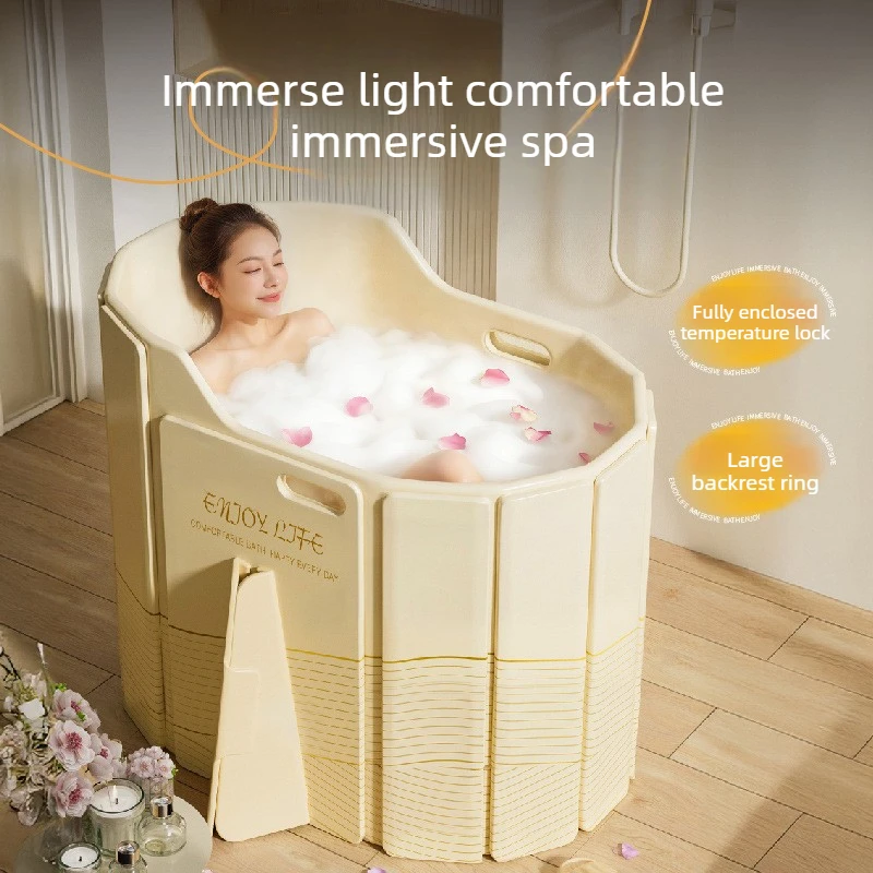 

Складная ванна, увеличивающая рост, портативная ванна, складная для взрослых, ванна не требует установки, домашнее использование, глубокая ванна для взрослых