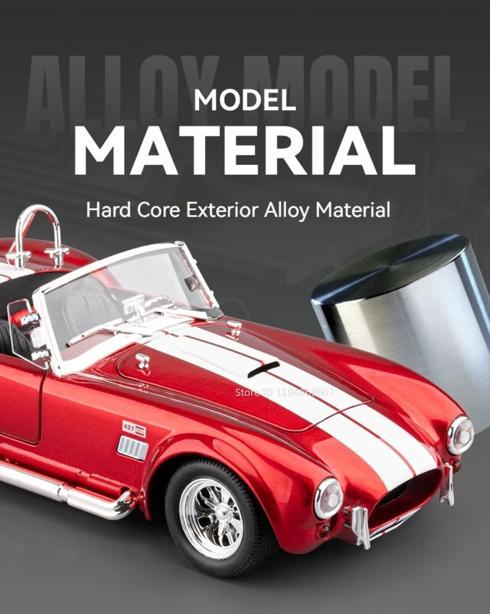 1:24 Viper Cobra Modellspielzeug, Sportwagen, Legierung, Druckguss, Ton, Licht, Türen geöffnet, zurückziehen, exquisite Innensammlung, Supercars – Detail 12