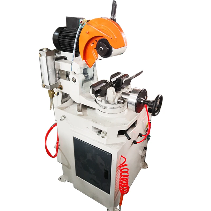 Small Manual and pneumatic Circular saw Metal pipe cutting machine without burr