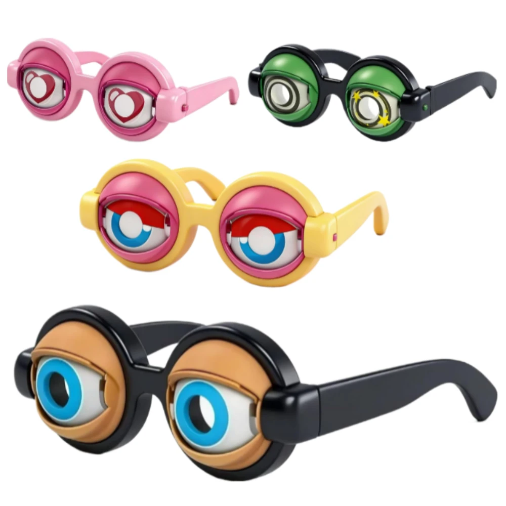 Gafas Divertidas con Ojos Parpadeantes, Gafas Cibernéticas con Ojos Locos, Gafas Cinéticas que Parpadean, Accesorios Divertidos para Disfraces de Fiesta para Adultos