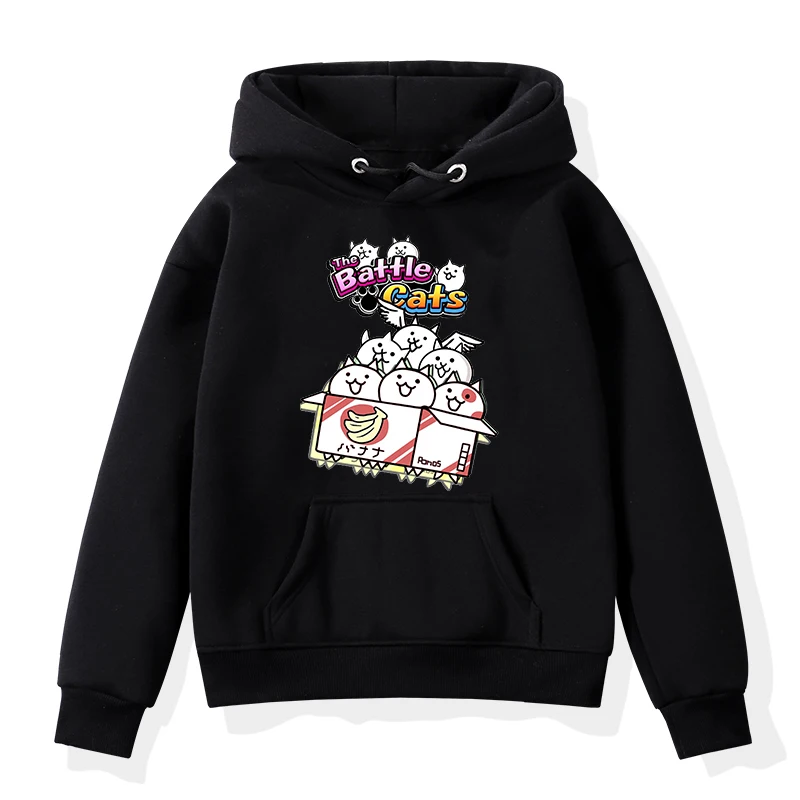 

Game The Battle Cats Print Hoodie Boys Sweatshirt Kids Autumn Clothes Girls Hoody Pullover Coats Children's Clothing Sudadera