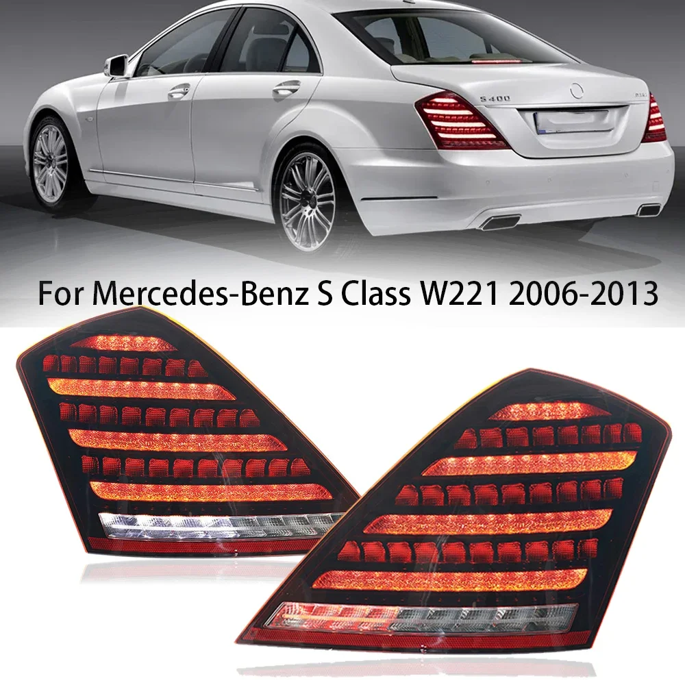 

Светодиодный задний фонарь для Mercedes-Benz W221 S-Class 2006-2013, задний фонарь с динамическим светодиодным указателем поворота, тормозной задний противотуманный фонарь в сборе