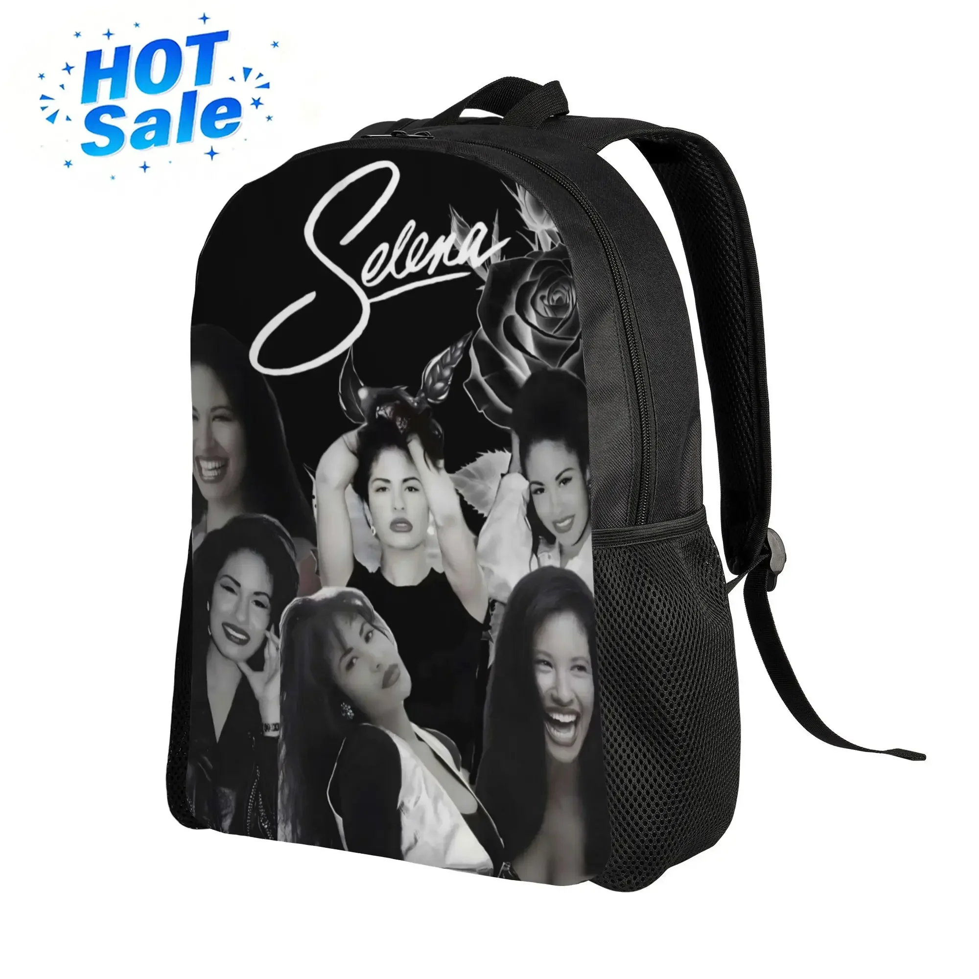 Custom Bag Selena Quintanilla Pop Icon Backpack - Official Selena-Themed School Backpack With Single Pocket, Lightweight & Comfo