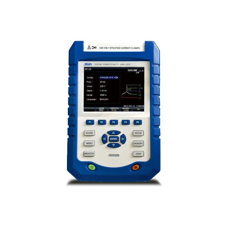 Electric Power Quality Analyzer SA2100 8GB Storage Three Phase Energy Power Quality Analyzer with 9 Languages To Choose