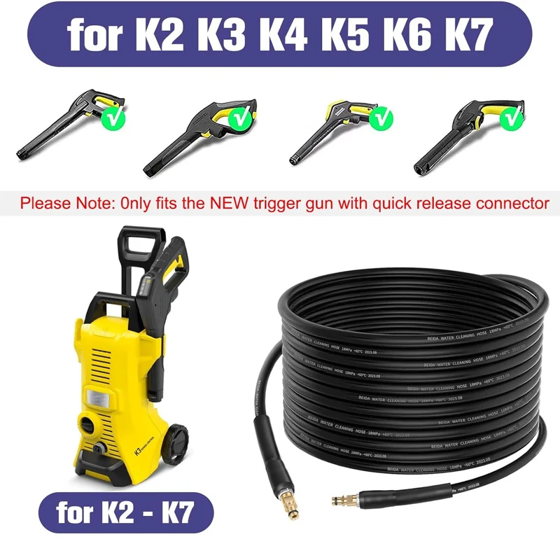 خرطوم استبدال غسالة الضغط لسلسلة Karcher K K2 K3 K4 K5 K7 انقر من النوع المكونات موصل سريع 40MPa (500 رطل لكل بوصة مربعة) #5
