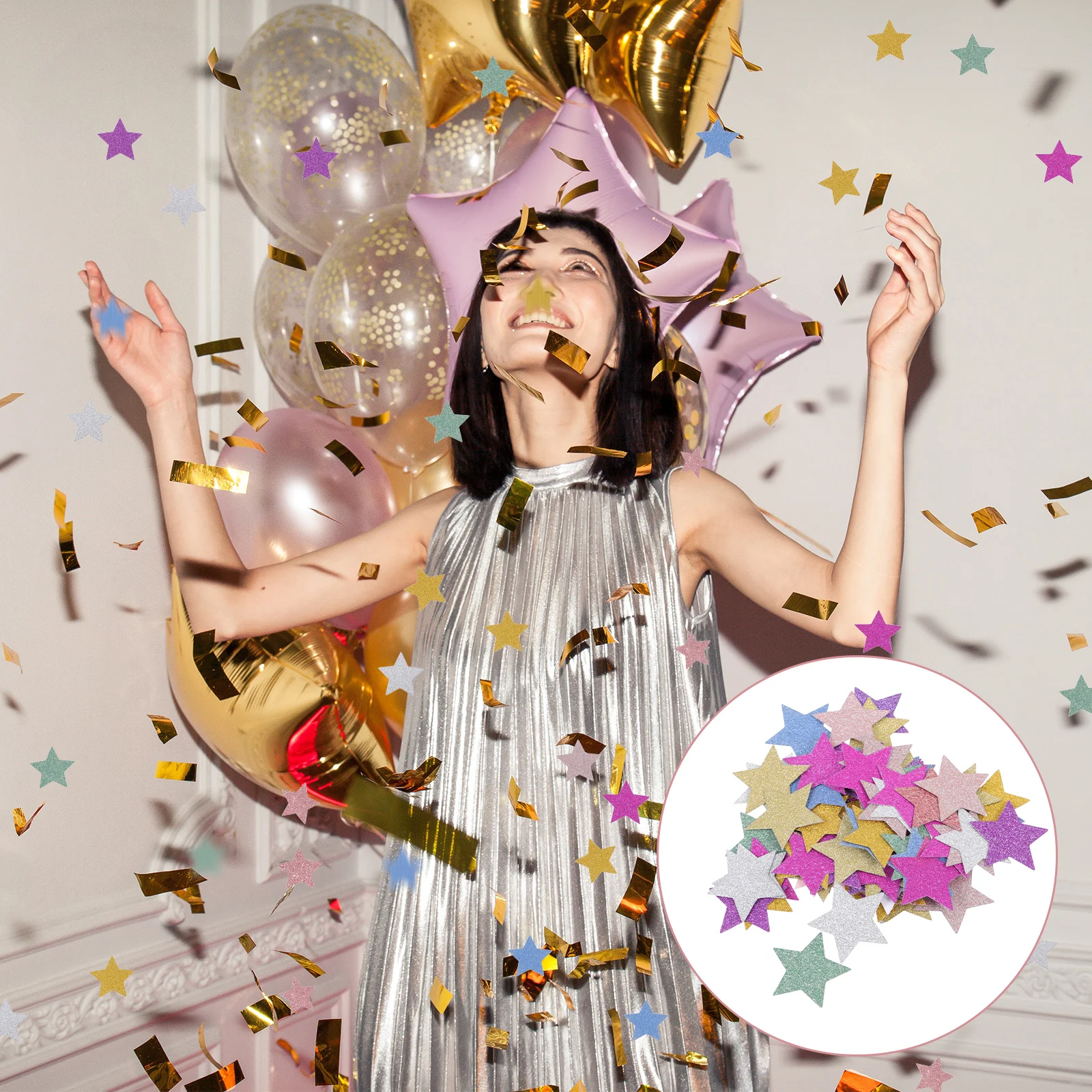 

300pcs Colorful Confetti Sequins 5 4 3 5CM 2 5CM Party Supplies Scatter Glitter Paper Decorations Wedding Birthday New Year