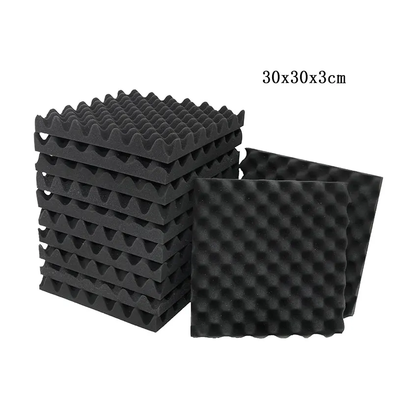 

Acoustic Foam Panels 12pcs 30x30x3cm Sound Proof Absorption Treatment Panel Soundproof Padding Studio Foam Egg Crate Wall Pad