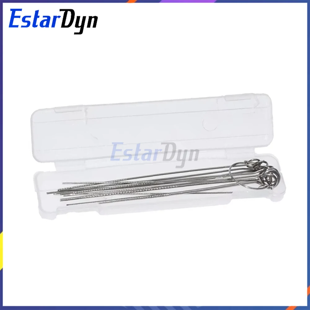 10 Set Jarum Baja Tahan Karat untuk PCB Sirkuit Elektronik, Jarum Lubang Tembus untuk Desoldering, Pengelasan, Perbaikan, 100mm 0.5-1.5mm, 10 set