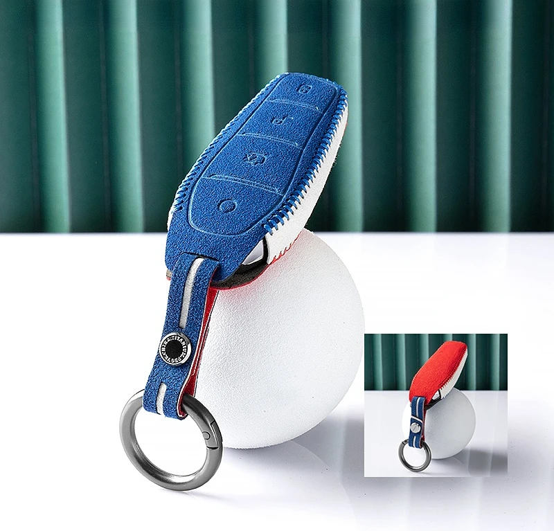 Suitable For BYD ATTO3 SEAL DOLPHIN E2 E3 D1 CHAZOR Fashion Suede Car Remote Key Case Cover