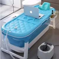 Sit Miniature Portable Bathtubs White Bathroom Shower Large Folding Bathtub Adults Foldable Bainoire Pliable Adullte Furniture