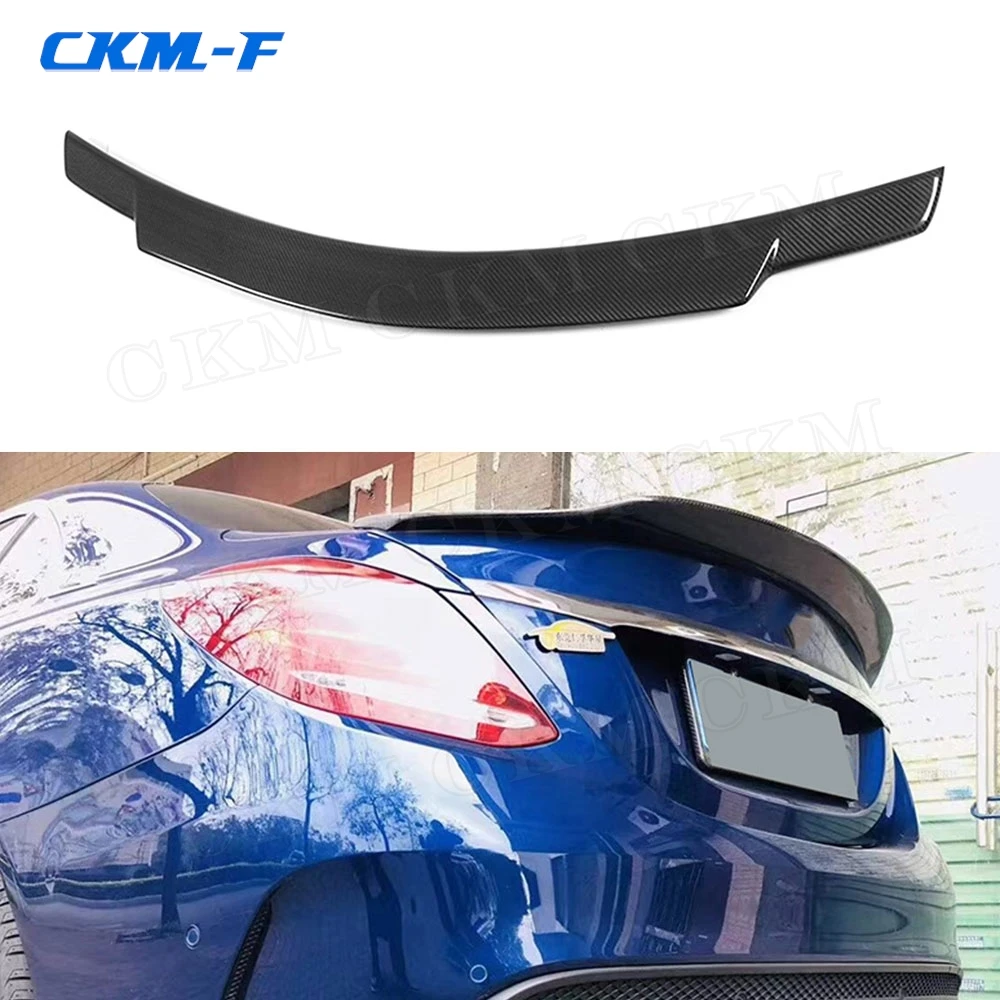 

Carbon Fiber Rear Spoiler Trunk Boot Trim Wing for Mercedes Benz C Class W205 C200 C300 C63 AMG Sedan 2014-2018