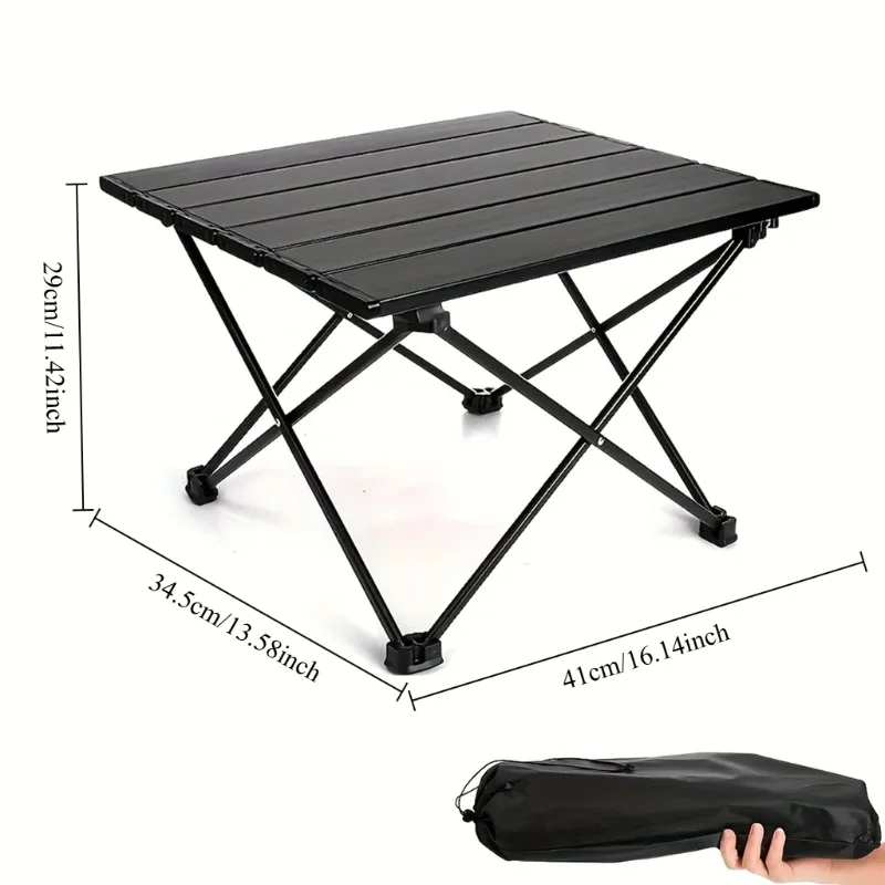 Portable Folding Camping Egg Roll Table Lightweight Collapsible For Outdoor Picnic Beach Travel Backyard Fishing Hiking Barbecue image 6