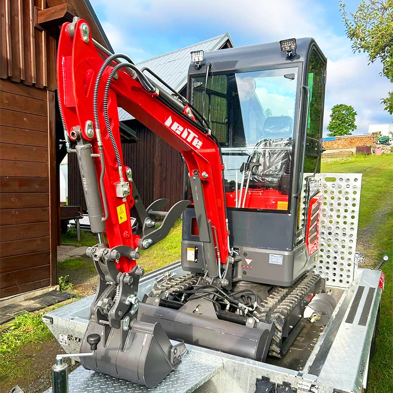 LEITE 1800 kg Minibagger Kleinbagger Raupenbagger 1,8 Tonnen 2 Tonnen Neuer Bagger zum Verkauf Anpassung