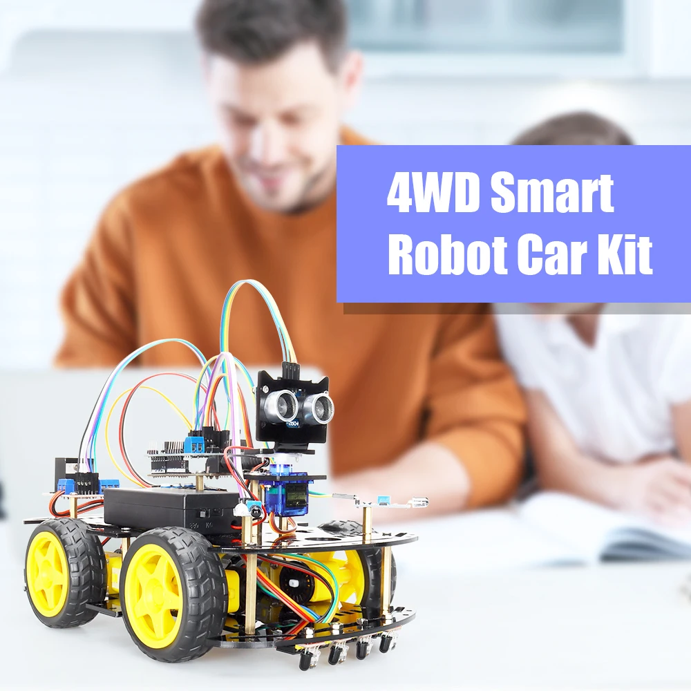 New Smart Robot Car Coding Kit for Arduino Programming Great Fun Education Learning Robotic Complete Automation Kit For Projects