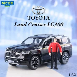 1:32 Toyota LAND CRUISER LC300 SUV Diecast Metal Alloy Model Car Sound Light Pull Back Collection Kids Toy Gifts A651