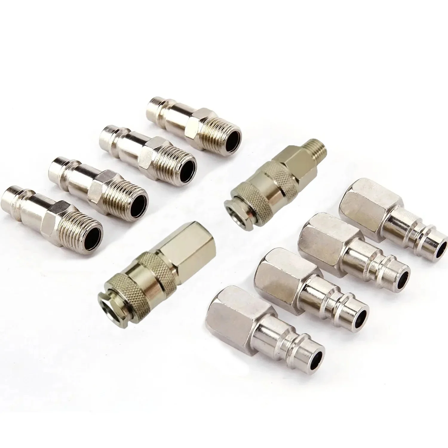 10pcs/set Quick Couplings BSP Air Line Fitting Euro 1/4