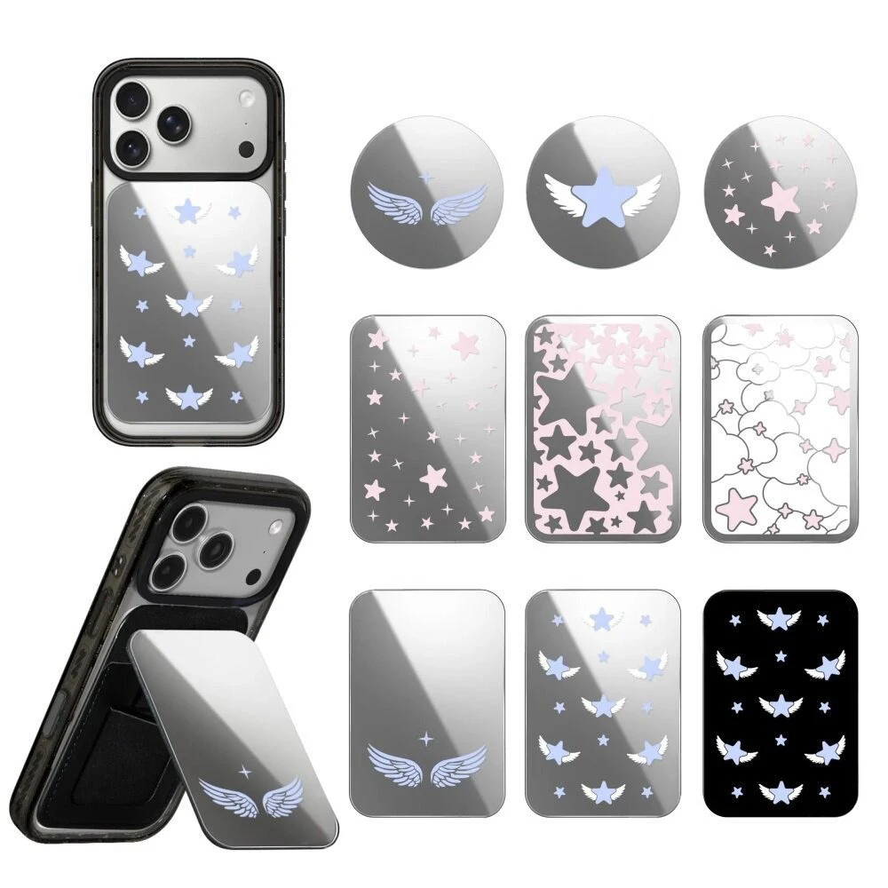 Creative Wings Stars Magnetic Phone Folding Stand Grip for IPhone Holder Mount Support for Galaxy S