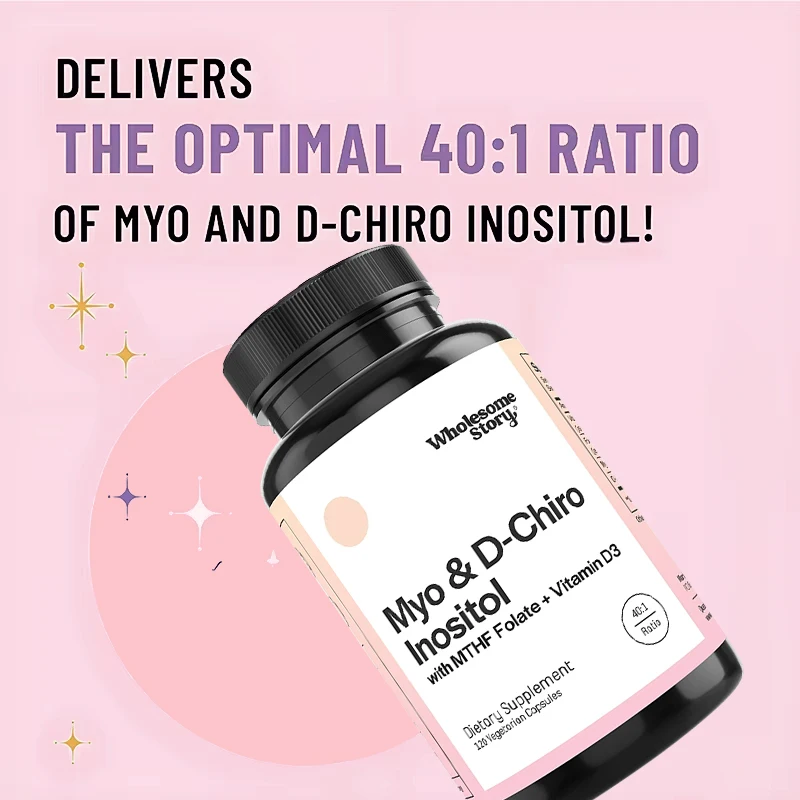 Inositol Blend Capsules - Contains MTHF Folic Acid + Vitamin D3, Supports Healthy Ovarian Function and Promotes Metabolic Health