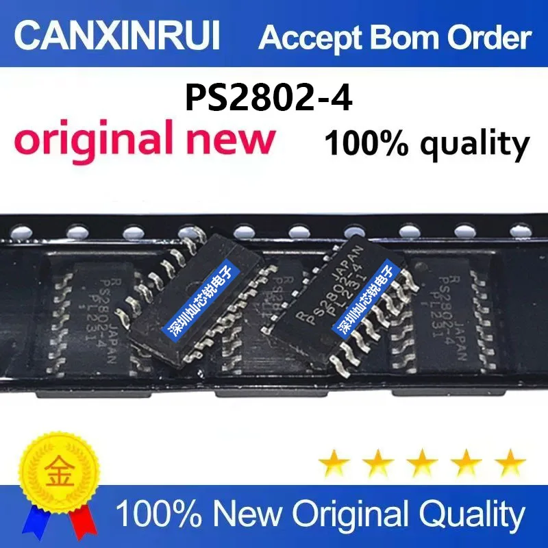 (5-100pieces) Original PS2802-4 PS2802 SOP16 Pin Transistor Output Optocoupler