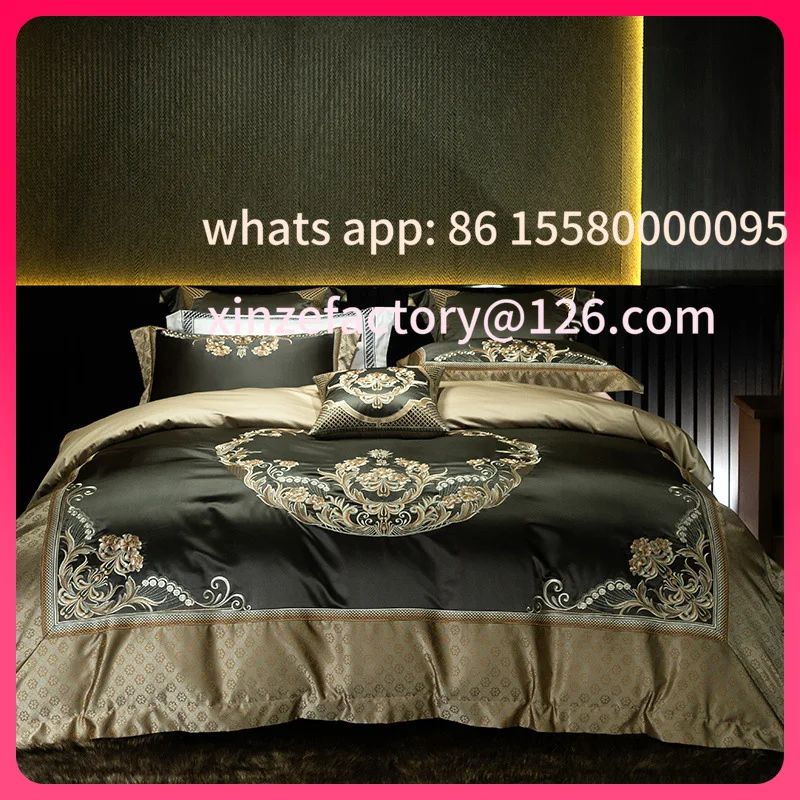 

Customizable silk cotton four-piece embroidery